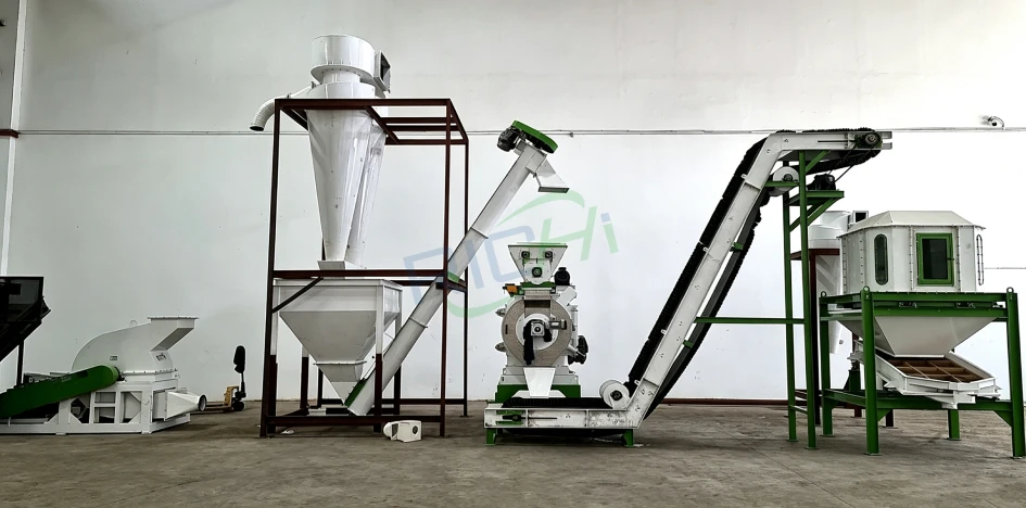 2T/H biomass pellet production line in Singapore for rice husk and wood chip pellet production